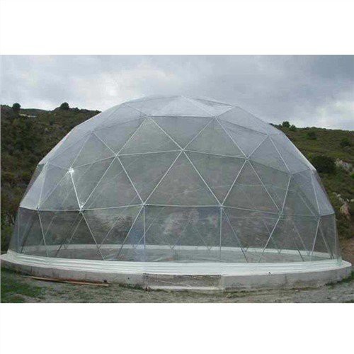 Rumah Hijau Kubah Pertanian Kaca Besar Geodesic